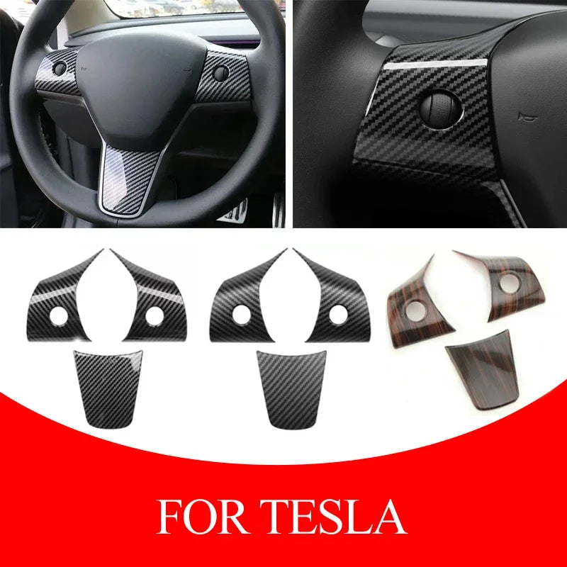 Tesla Model 3 & Y Steering Wheel Panel Cover Sticker