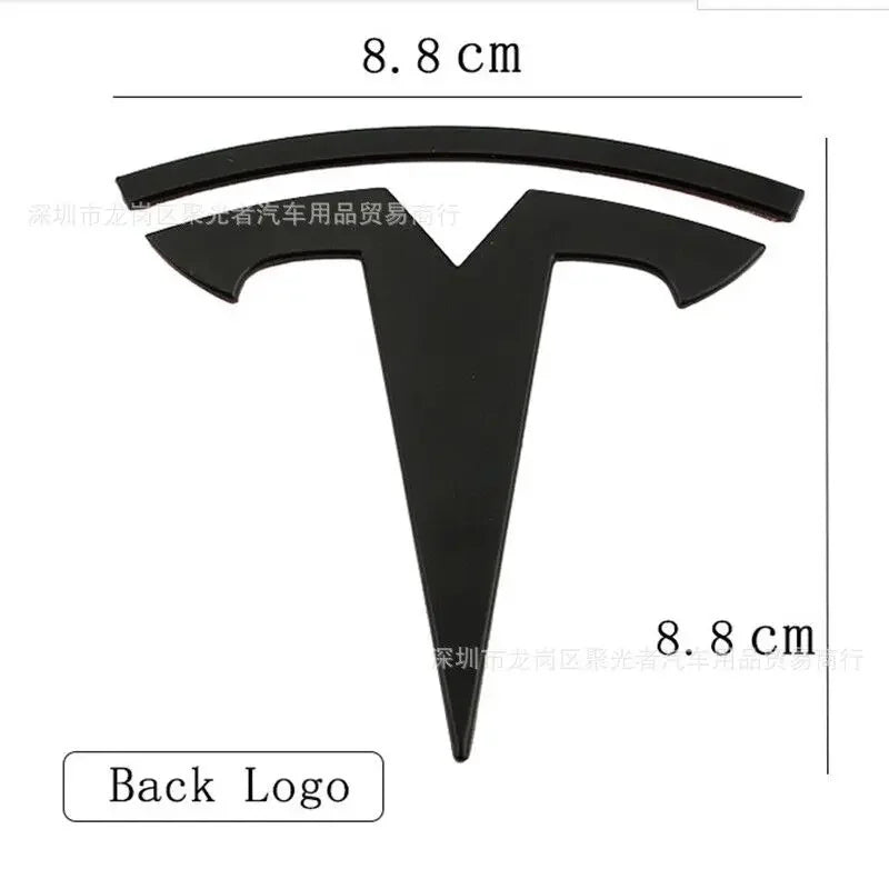 Tesla Model 3 & Model Y Metal Emblem Badge – Front & Rear Replacement
