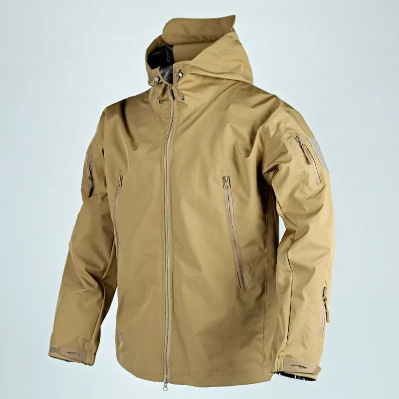 Men's Military Tactical Jacket – Waterproof Hooded Windbreaker