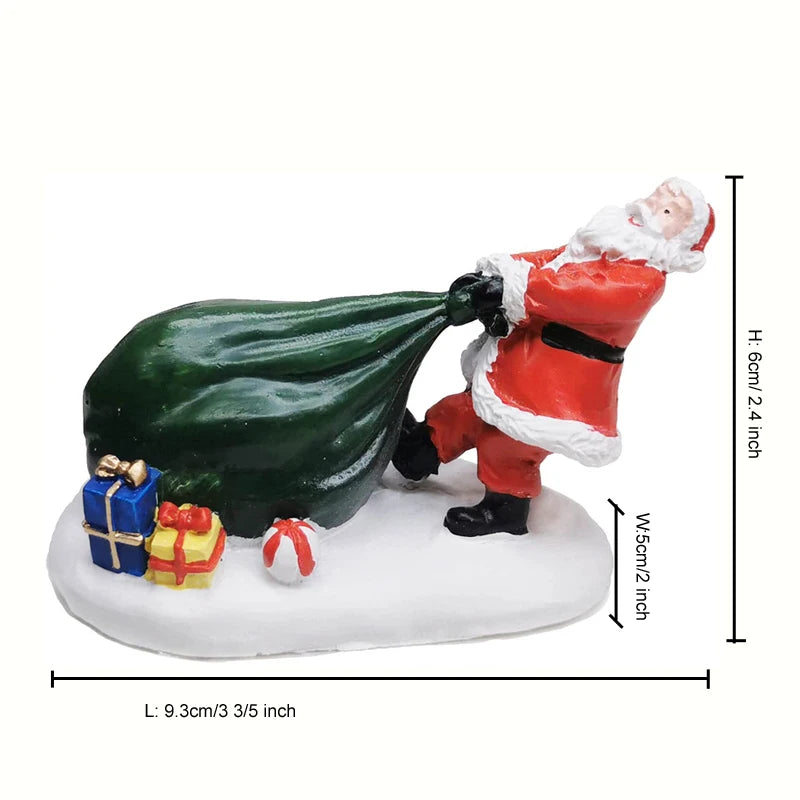Christmas Village Figurine Set – Holiday Scene Decoration