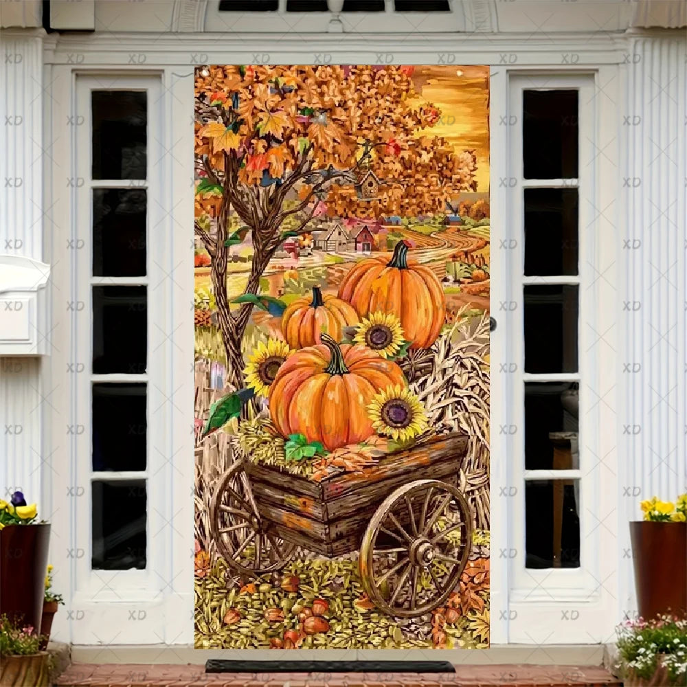 Fall Thanksgiving Harvest Party Backdrop Banner