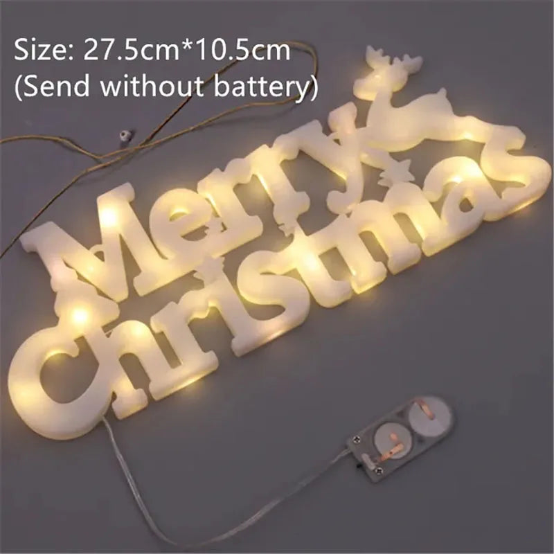 Christmas LED Letter Tag Light String – Festive Fairy Garland