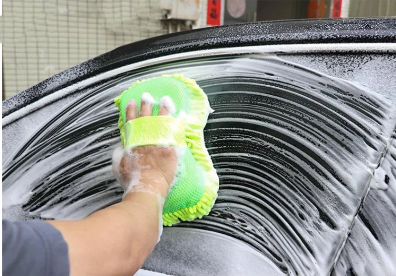 Microfiber Car Wash Mitt Gloves – Scratch-Free Detailing Sponge