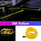 5M Neon LED Car Interior Strip Lights – Flexible Ambient USB Atmosphere Diode