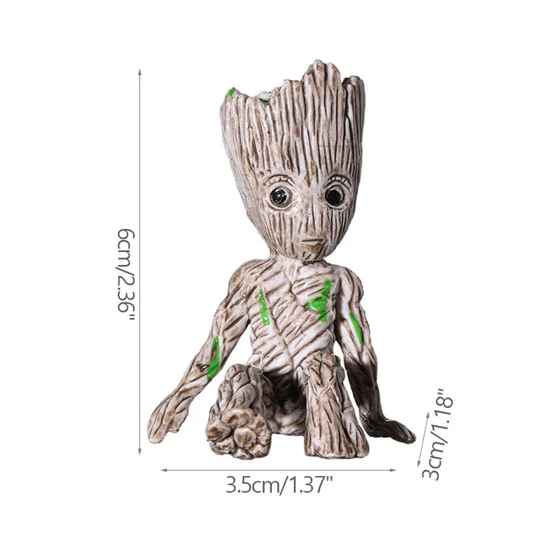Groot Figurine Desktop Ornament | Cartoon Tree Man Miniature Decor
