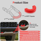 Tow Hitch Covers for Chevy Silverado 1500 & GMC Sierra 1500 – Silicone Tow Hook Accessories (Green or Red)