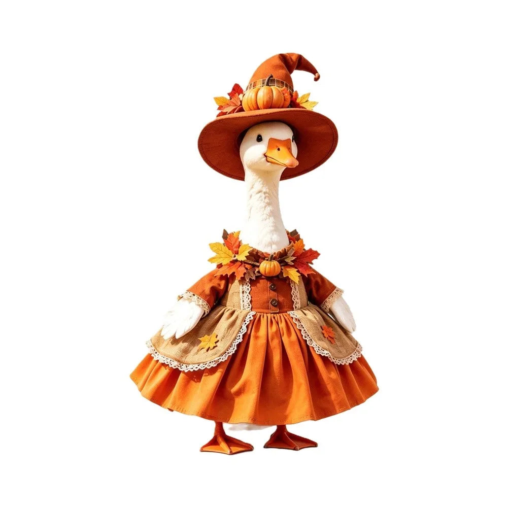 Thanksgiving Goose Outfit with Headband – 23-Inch Porch Décor