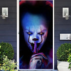 Halloween Door Cover Backdrop — Horror Movie Character Banner 185x90cm