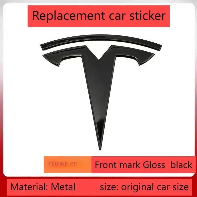Tesla Model 3 & Model Y Metal Emblem Badge – Front & Rear Replacement