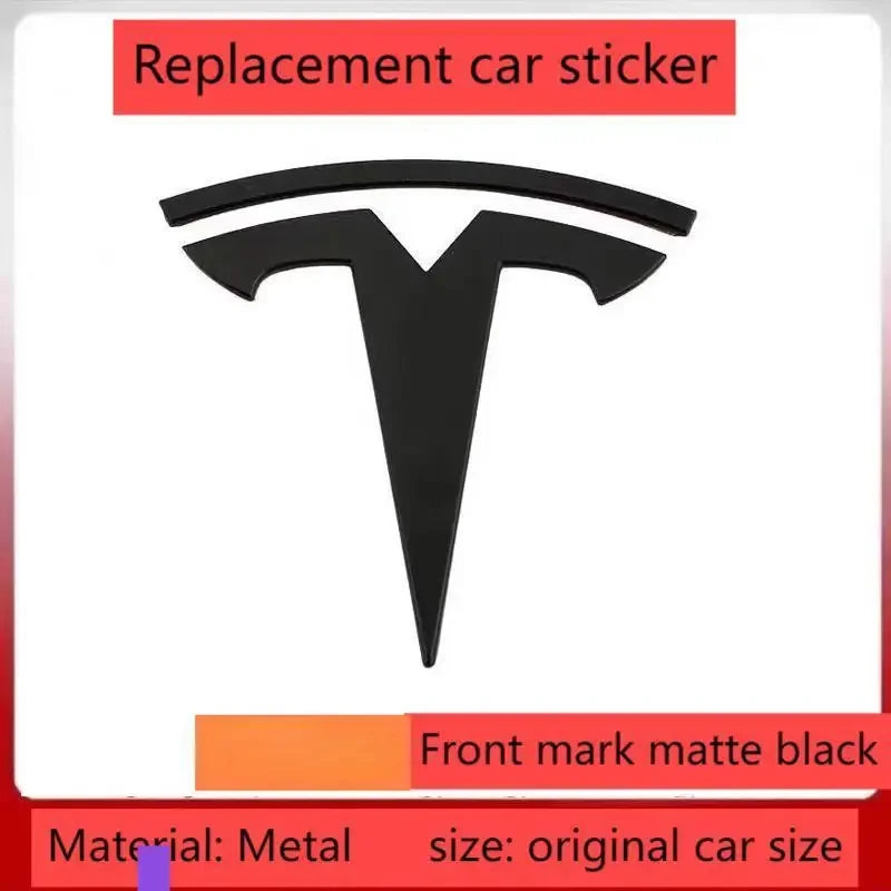 Tesla Model 3 & Model Y Metal Emblem Badge – Front & Rear Replacement