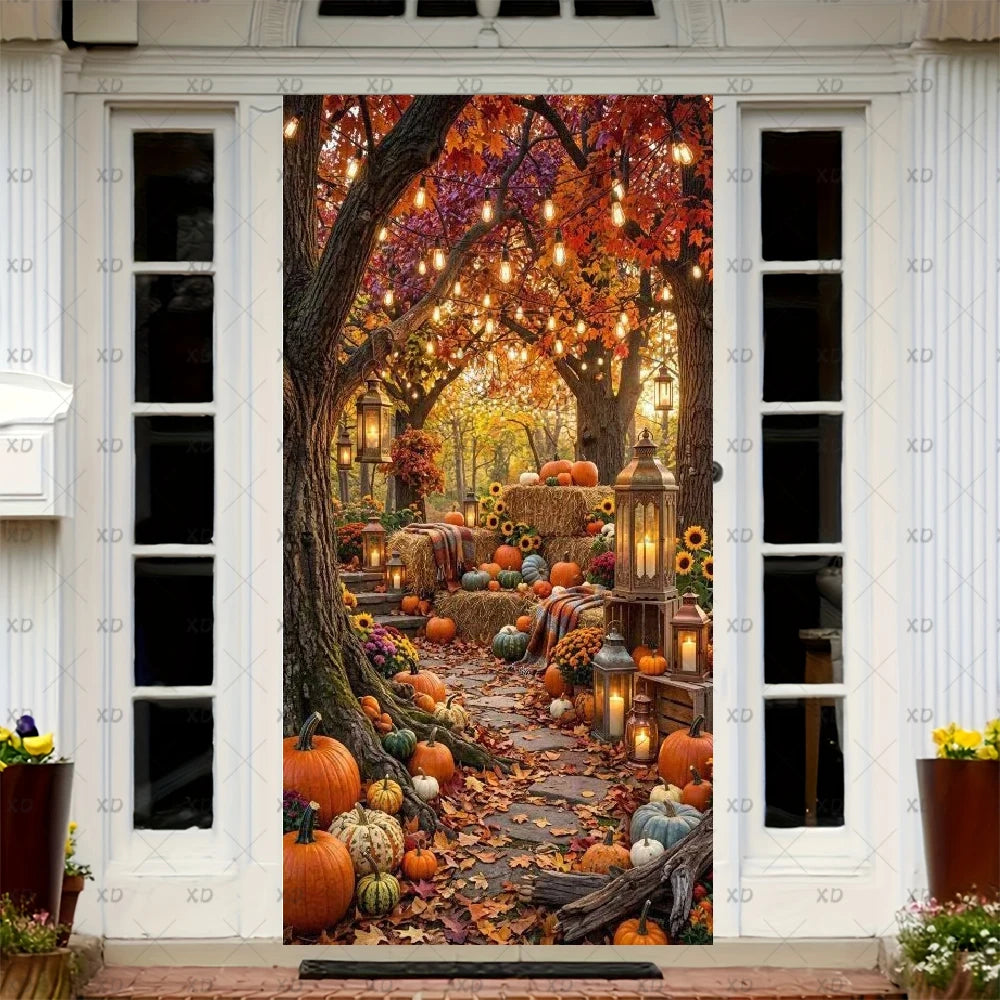 Fall Thanksgiving Harvest Party Backdrop Banner
