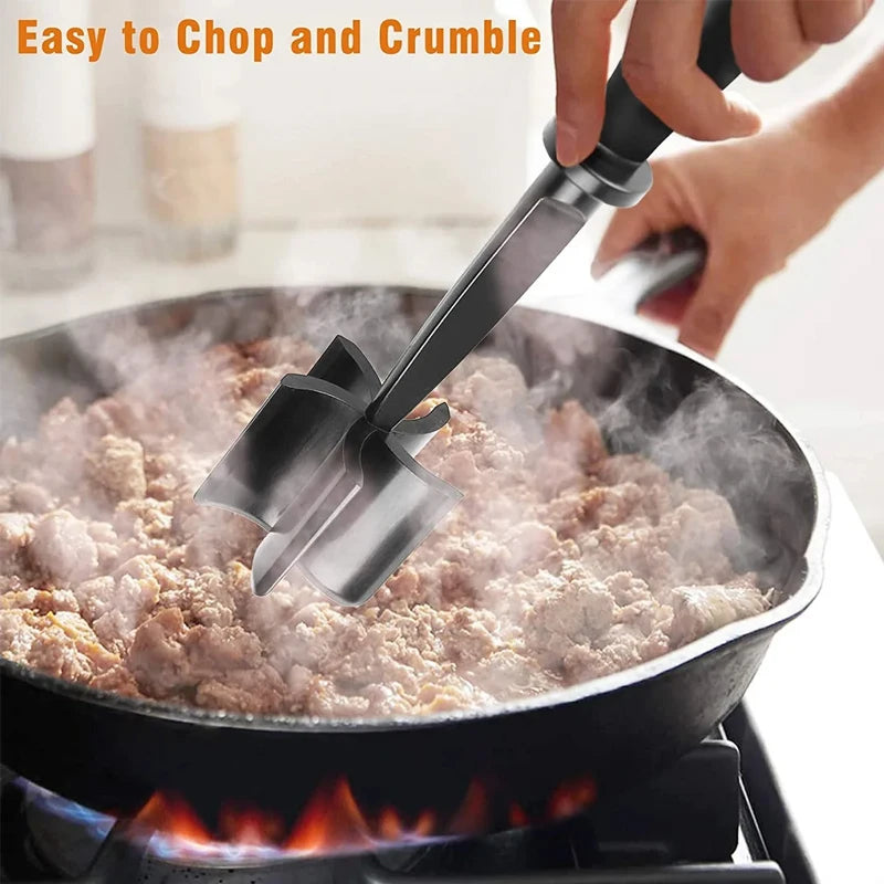Handheld Meat Chopper & Ground Beef Smasher