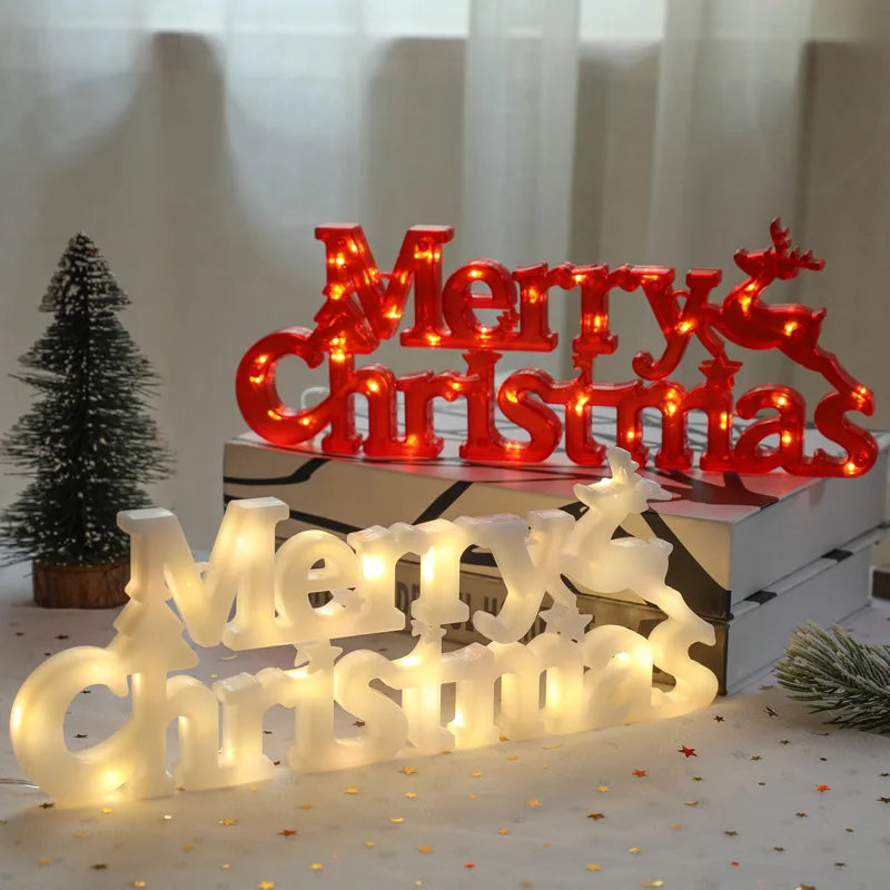 Christmas LED Letter Tag Light String – Festive Fairy Garland