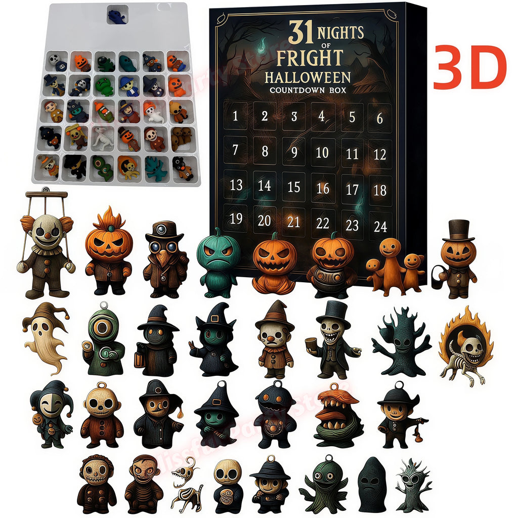 Halloween Advent Calendar 2026 – 31 Nights of Fright with 3D Mini Spooky Figurines