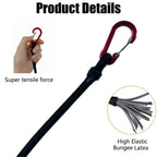 Heavy Duty Bungee Cord with Carabiner Hooks – Elastic Tie-Down Strap for Camping, Cycling & Kayak