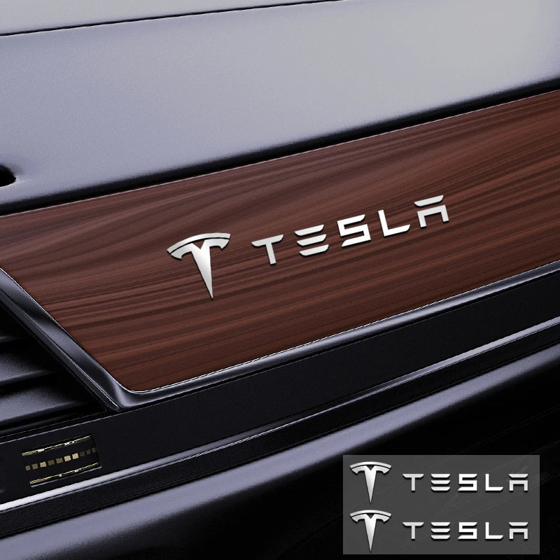 3D Metal Interior Sticker Badges for Tesla Model 3, X & S