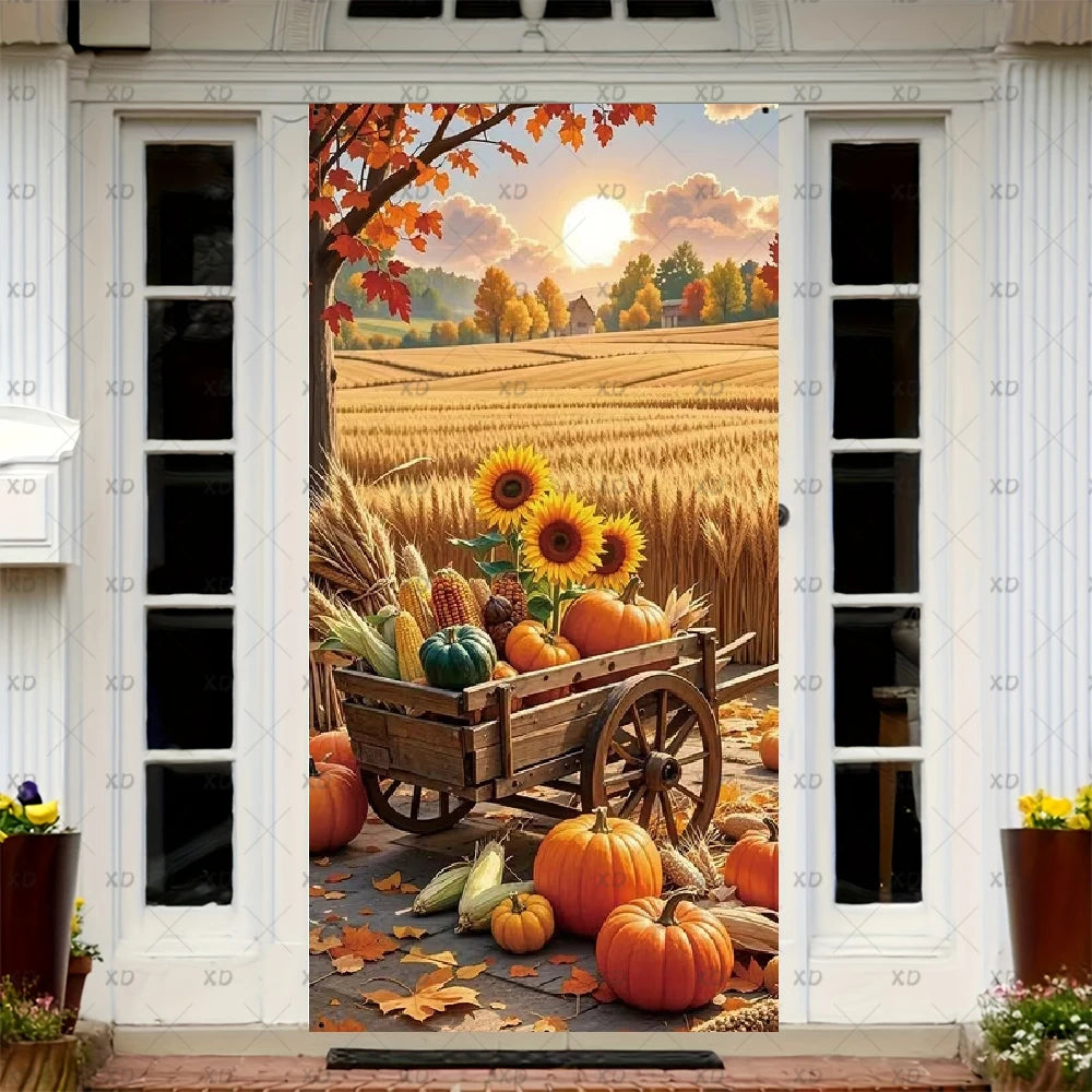 Fall Thanksgiving Harvest Party Backdrop Banner