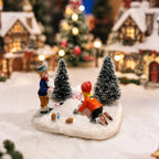 Christmas Village Figurine Set – Holiday Scene Decoration