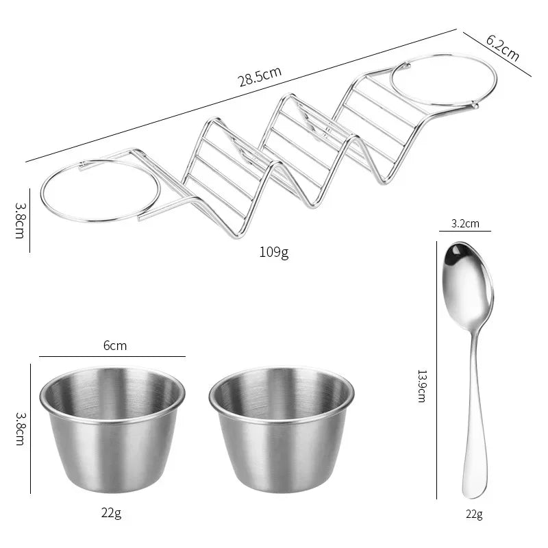 Stainless Steel Taco Holder Set