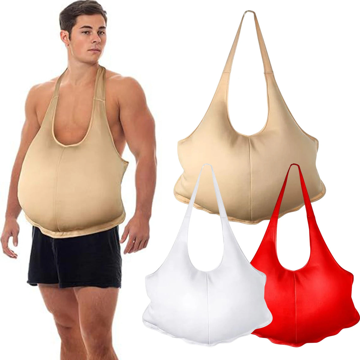 Santa Fake Belly & Butt Costume Props – Sponge Filling for Instant Santa Transformation