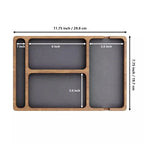 Solid Wood Desktop Organizer & Storage Tray for Home Office