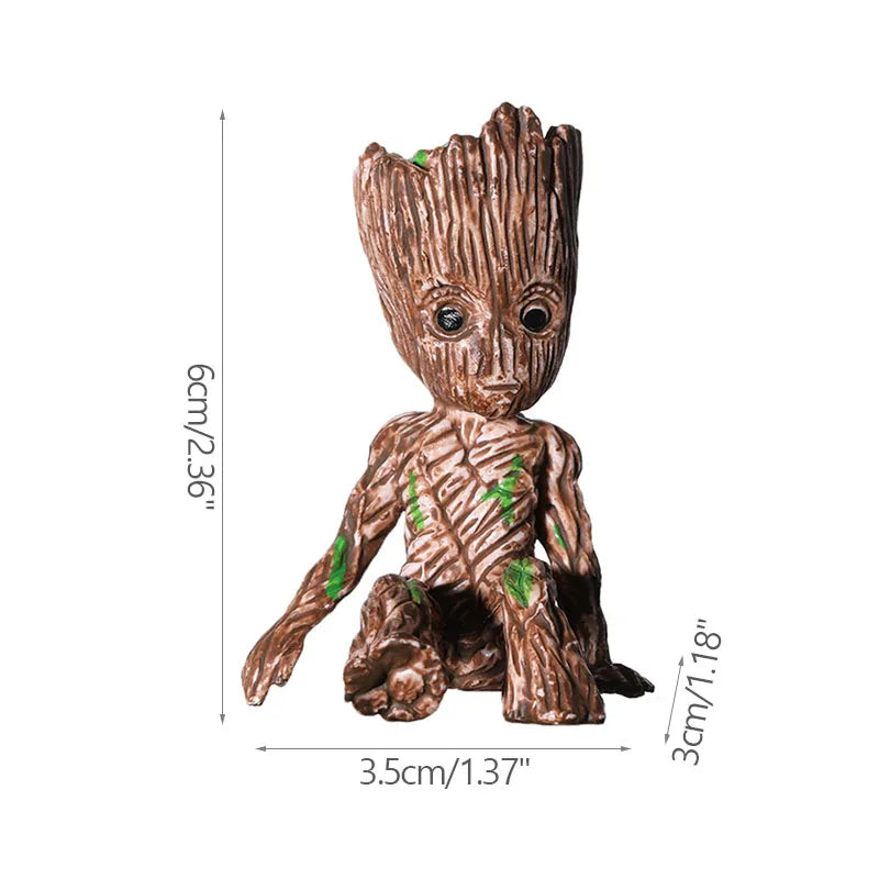 Groot Figurine Desktop Ornament | Cartoon Tree Man Miniature Decor