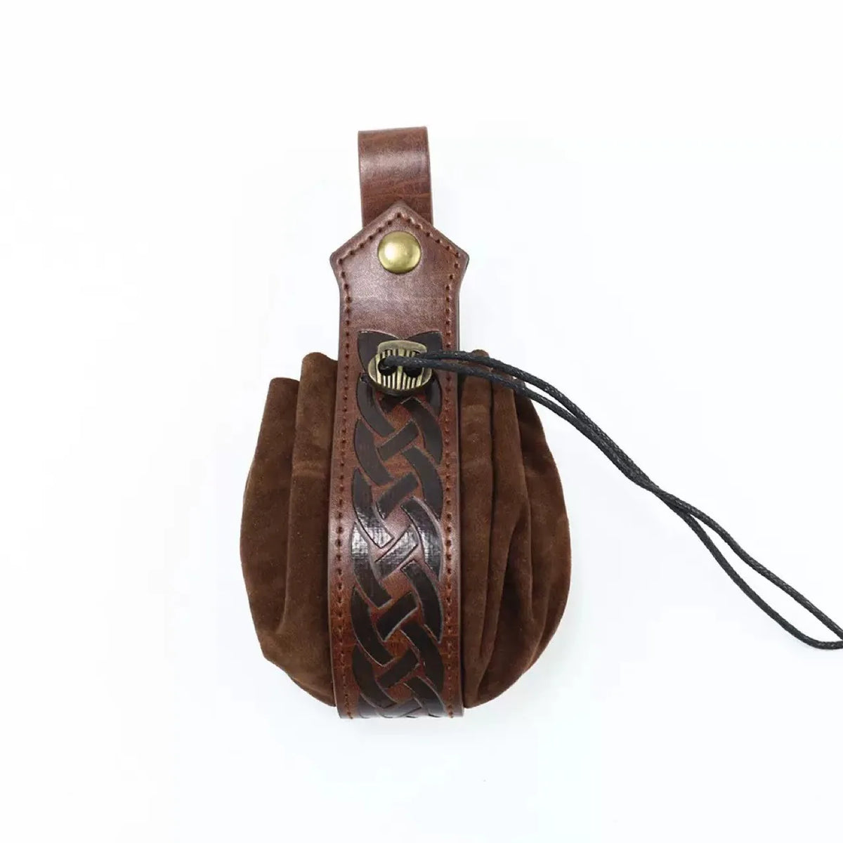 Medieval Viking Drawstring Waist Bag — Retro Coin Pouch for Renaissance Fairs, LARP & Cosplay