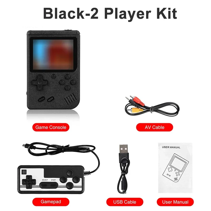 Retro 8-Bit Handheld Game Console with 400 Built-In Games