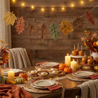 Thanksgiving Maple Leaf Felt Banner – Fall Harvest & Halloween Décor