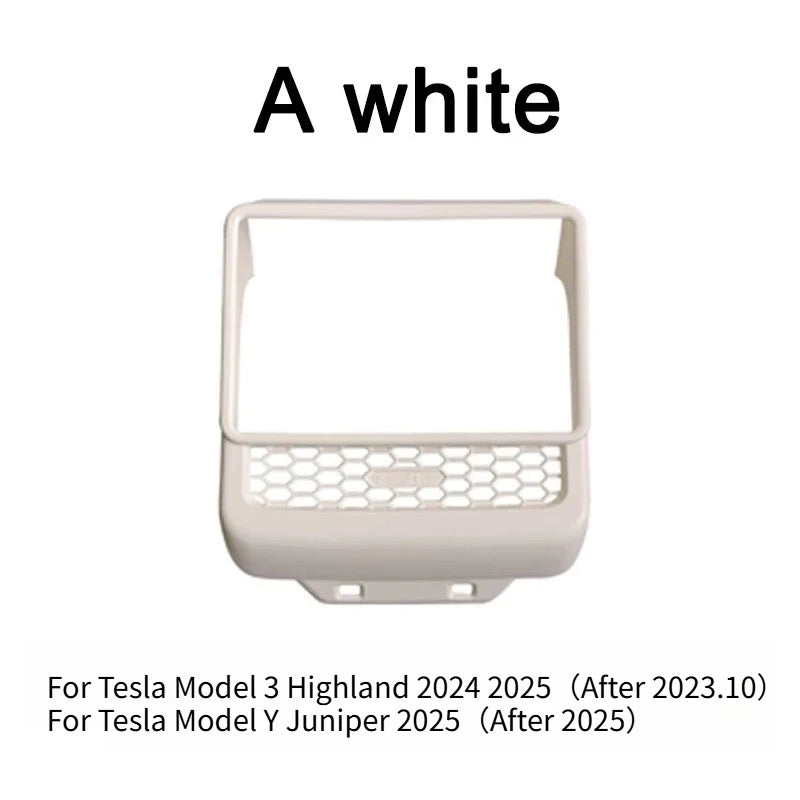 Rear Screen Cover & Back Air Vent Trim for Tesla Model Y Juniper & Model 3 Highland (2024–2026)