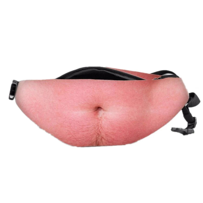 Beer Gut Fanny Pack – Novelty Hairy Belly Waist Bag