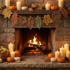 Thanksgiving Maple Leaf Felt Banner – Fall Harvest & Halloween Décor