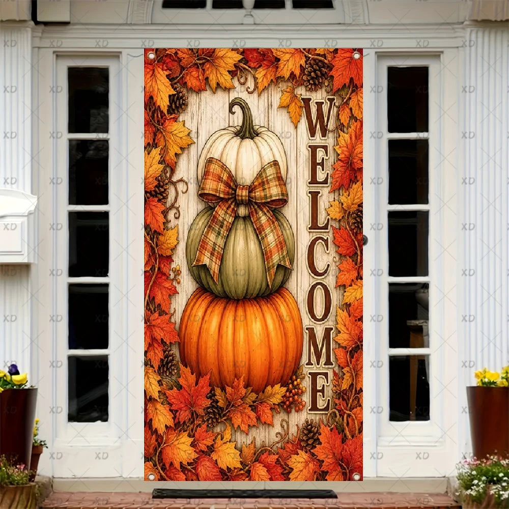 Fall Thanksgiving Harvest Party Backdrop Banner