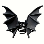 Gothic Bat Hair Clip — Matte Black Punk Hairpin