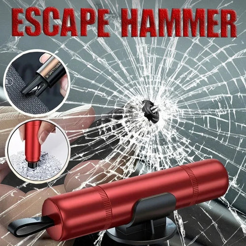 2-in-1 Car Safety Hammer & Seat Belt Cutter – Emergency Escape Tool