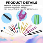 9-Piece Color Tuning Fork Set for Sound Healing & Chakra Therapy