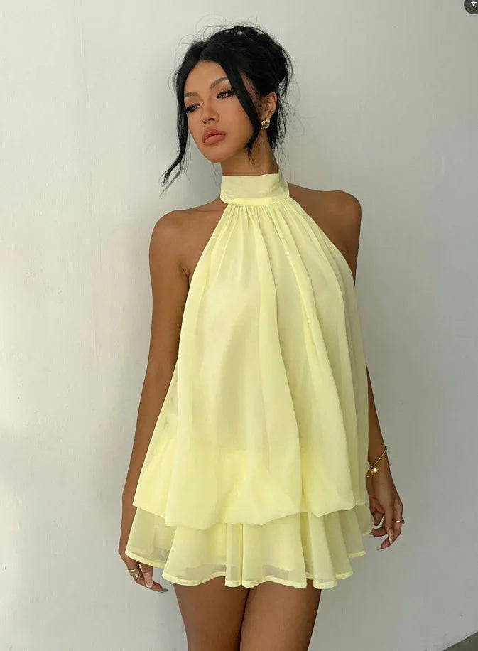 Women's Backless Halter SlimFit Top