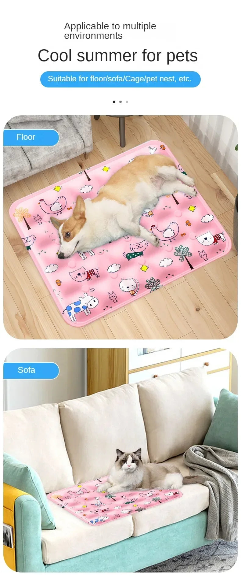 Pet Cooling Mat for Dogs or Cats