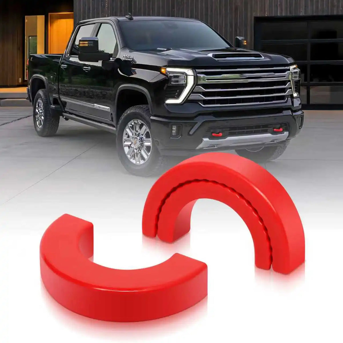 Tow Hitch Covers for Chevy Silverado 1500 & GMC Sierra 1500 – Silicone Tow Hook Accessories (Green or Red)