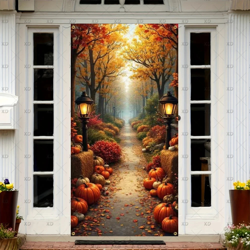 Fall Thanksgiving Harvest Party Backdrop Banner