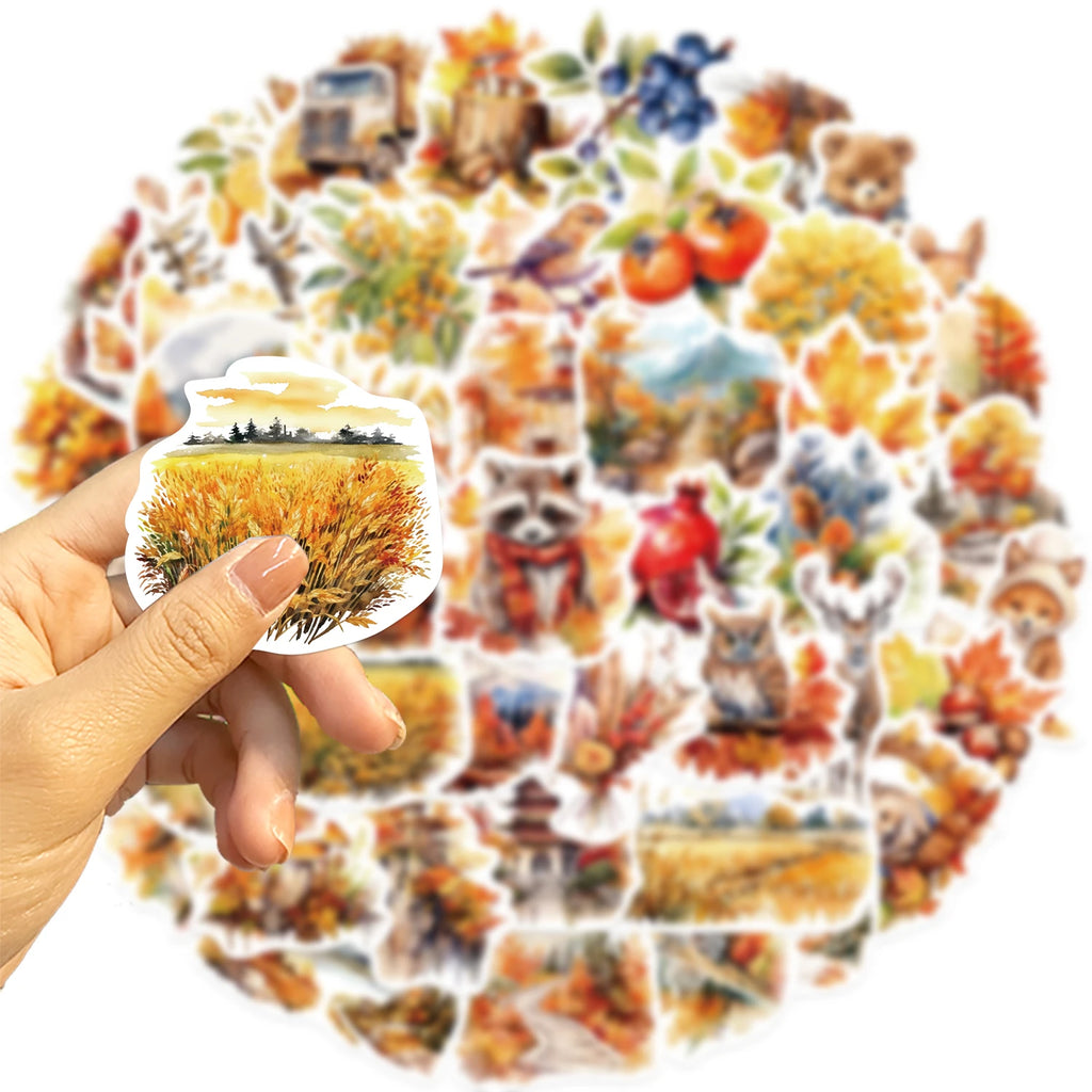 50-Piece Thanksgiving & Fall Sticker Set
