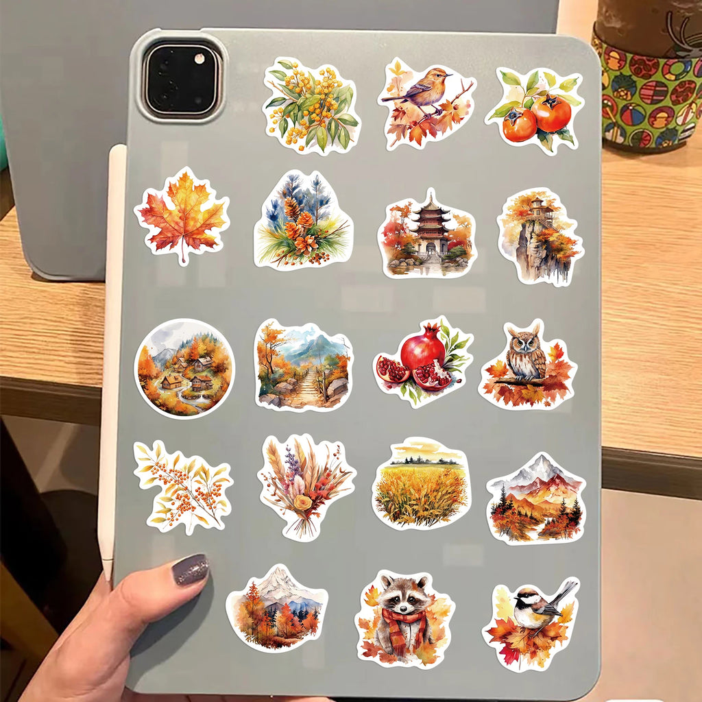 50-Piece Thanksgiving & Fall Sticker Set