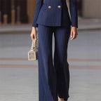 Women's Striped 2-Piece Pant Suit
