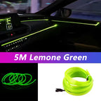 5M Neon LED Car Interior Strip Lights – Flexible Ambient USB Atmosphere Diode