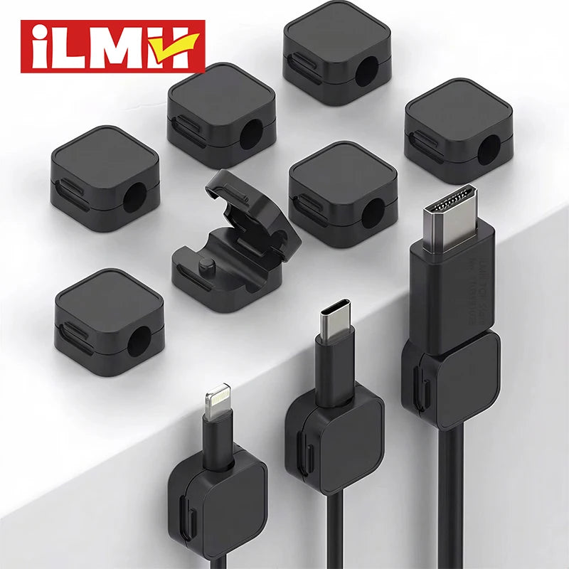 Adhesive Cable Clips – Under-Desk Cord Management Organizer