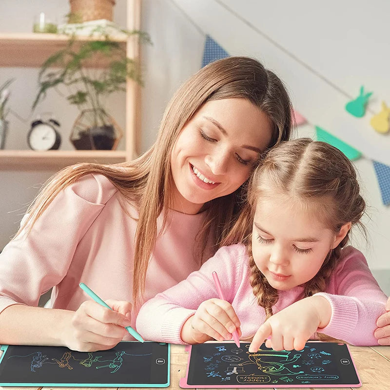 Kids LCD Writing & Drawing Tablet – 8" & 12" Colorful Screen