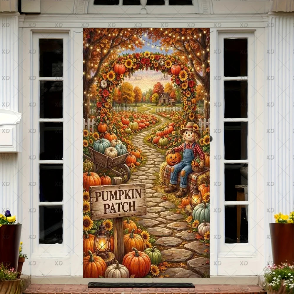 Fall Thanksgiving Harvest Party Backdrop Banner