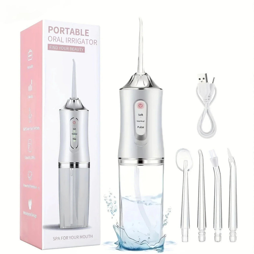 Portable Dental Water Flosser – Rechargeable Oral Irrigator