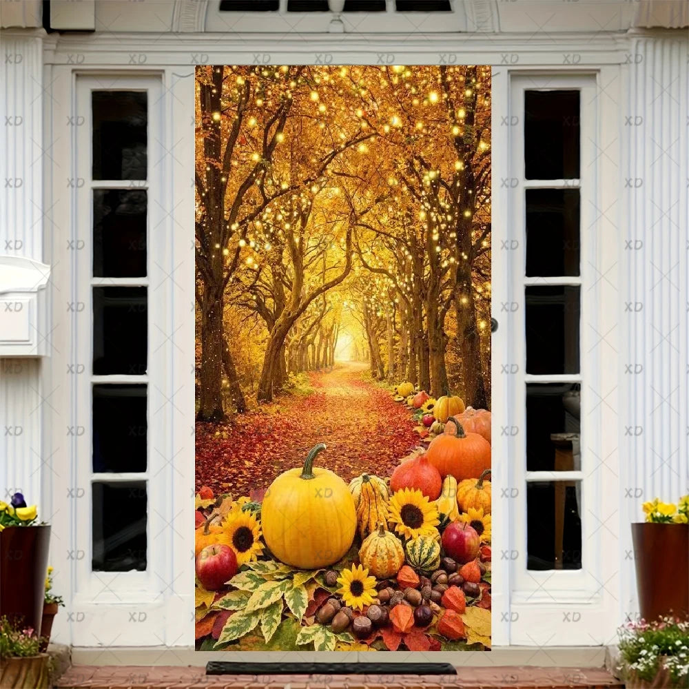 Fall Thanksgiving Harvest Party Backdrop Banner