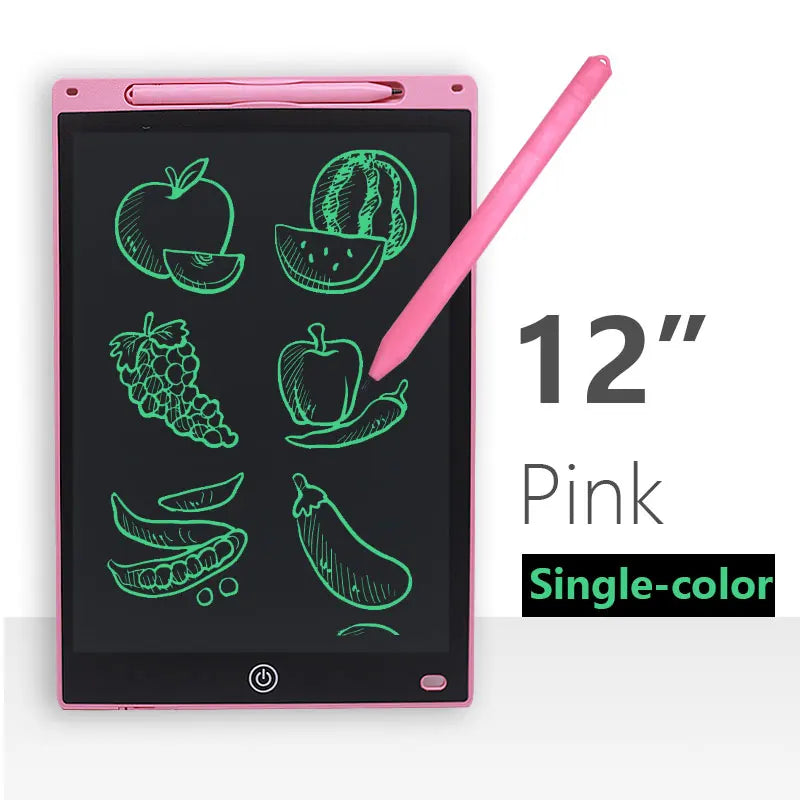 Kids LCD Writing & Drawing Tablet – 8" & 12" Colorful Screen